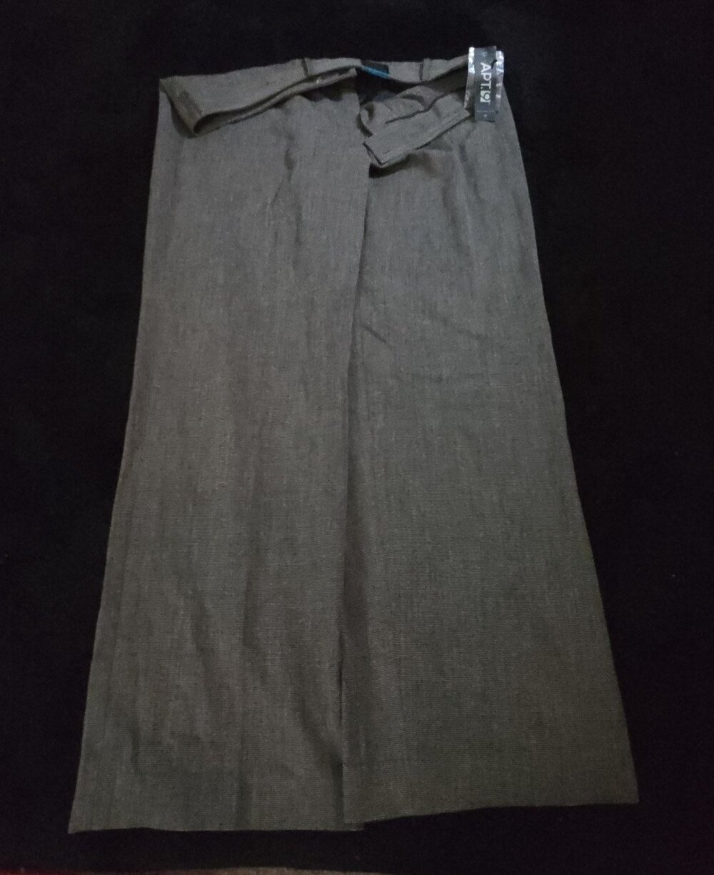 Apt 9 Women's Dress Pants 16 Short Trouser Taupe Micro Pattern Business Casual - Picture 7 of 16